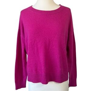 THEORY Criselle O Cashmere Sweater in Royal Raspberry